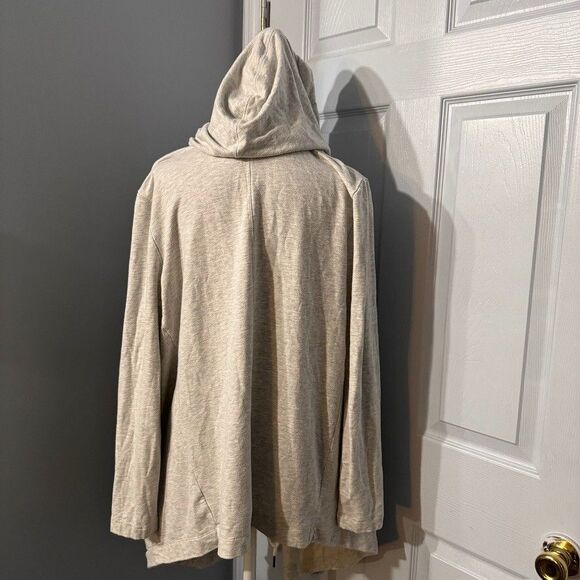 Athleta Open Overlap Front Hooded Cardigan Women Medium Soft Cozy Layer Casual - Picture 10 of 12